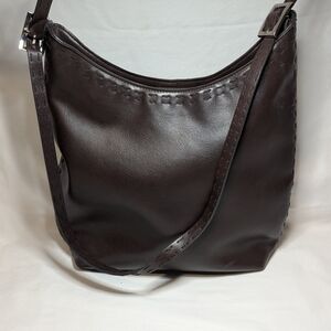 Dockers Brown Shoulder Bag with Crescent Shape